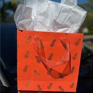 Surprise Bundle ❤️MYSTERY BAG Orange Pineapple Gift Bag with Ribbon Handles🧡🩷🩷